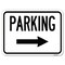 Signmission Parking With Right Arrow Heavy-Gauge Aluminum Rust Proof Parking Sign, 18" x 24", A-1824-24623 A-1824-24623 - alternate 1